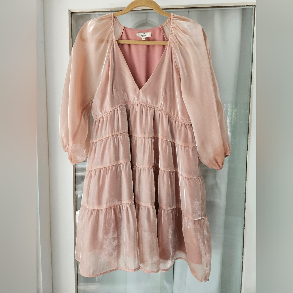 Shimmer pink cocktail dress